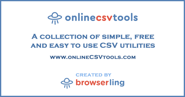 Online CSV Tools for Developers